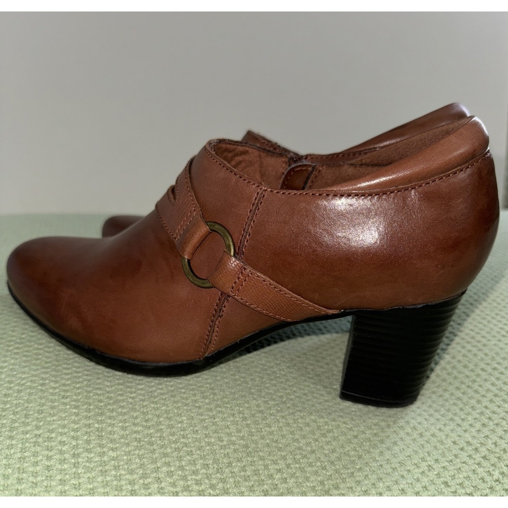 Clarks Bendables Promise Katy Leather Shooties Comfortable Low‎ Bootie Shoes